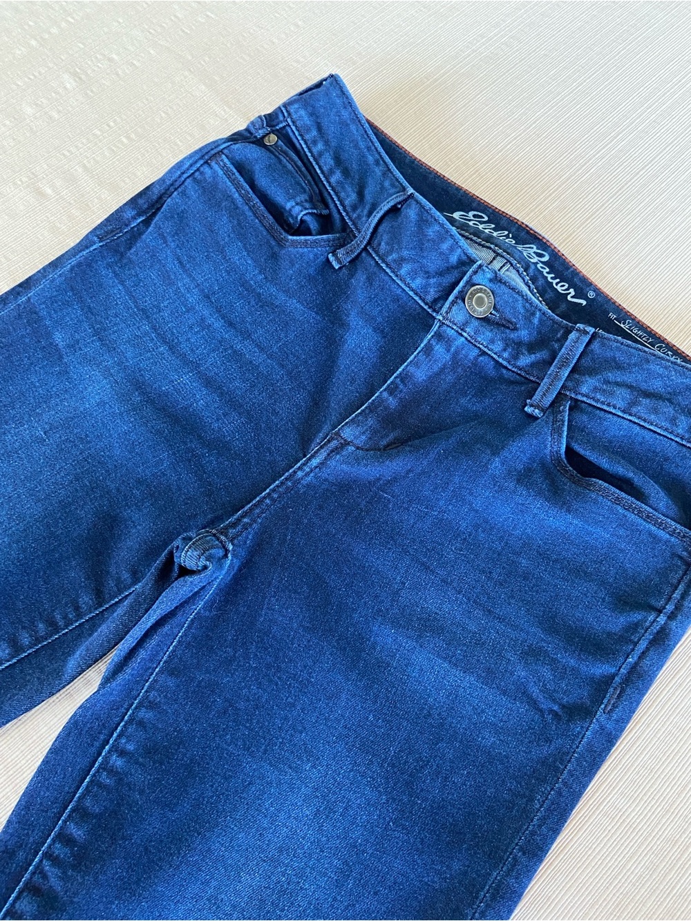 Eddie Bauer Mid Rise Slightly Curvy Skinny Ankle Stretch Jeans Dark Wash Size 2